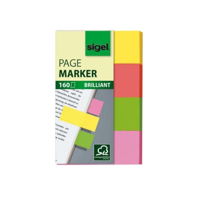 Afbeelding van Sigel indexeringsstrookjes 20x50 mm 4 kleuren papier index tabs SI HN630
