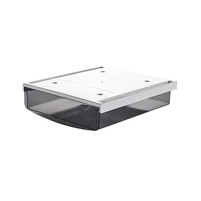 Afbeelding van TUKA i AKUT 3.5L Onder Bureau Lade 24x21x8cm, Zelfklevende Verborgen Onderbank Opbergdoos Lade, Grote Capaciteit Organizer Box Gebruiksvoorwerpen Case Tafellade, Zwart TKD8605