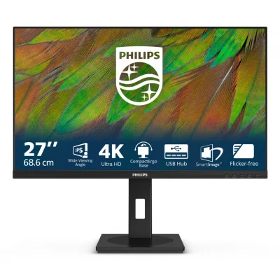 Afbeelding van Philips 3000 series 27B1N3800/00 LED display 68,6 cm (27 ) 3840 x 2160 Pixels 4K Ultra HD LCD Zwart