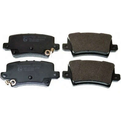 Afbeelding van DENCKERMANN B111183 Remblokkenset Achteras Met akoestische slijtagewaarschuwing HONDA: Civic VIII Hatchback (FN, FK) 1.4, 1.8, 2.2 CTDi