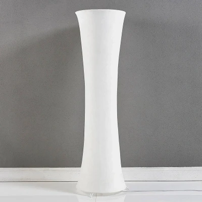 Afbeelding van Vloerlamp Lindby Liana, hoogte 123 cm, wit, textiel