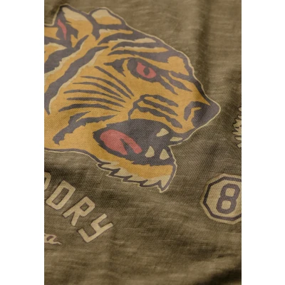 Afbeelding van Superdry Campaign Souvenir Tshirt print, Heren, Maat: Medium, Grey marl jaffa