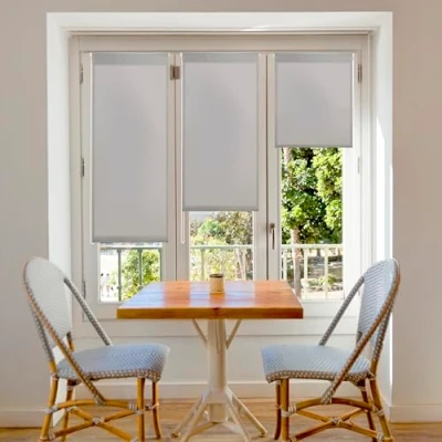 Afbeelding van Blindecor Ara Lichtdoorlatend rolgordijn linnen, Easy Fix, Zilver Grijs, 52 x 180 cm