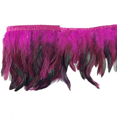 Afbeelding van Sowder Veerboord met franjes, 12,7 17,8 cm breed, ca. 4,5 meter fuchsia