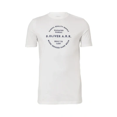 Afbeelding van s.Oliver Tshirt print, Heren, Maat: L Tall, Weiß