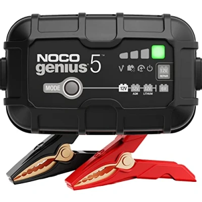 Afbeelding van NOCO GENIUS5EU, 5A Automatische Oplader, 6V en 12V Batterijlader, AGM, SLA, Gel Lithium Auto Acculader, Onderhoudslader, Druppellader Desulfator Auto, Motorfiets, Boot, SUV, ATV, RV, Camper