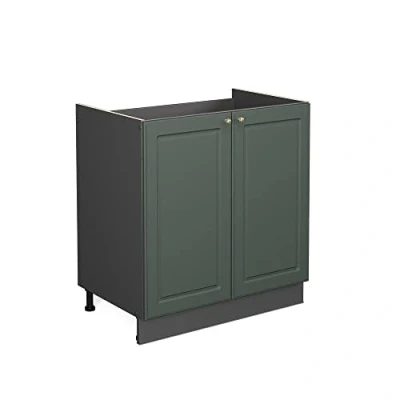 Afbeelding van Vicco Wastafelkast &quot;Fame Line&quot;, Groen Goud Landhuis/Antraciet, 80 cm zonder werkblad