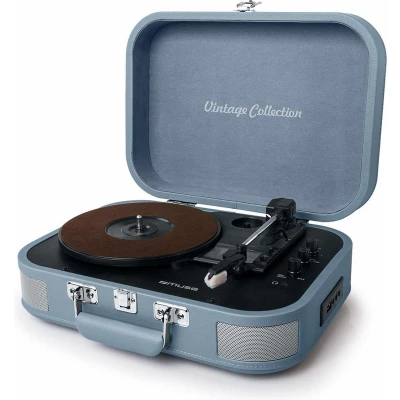 Afbeelding van Muse MT 201BVB Bluetooth kofferplatenspeler met encoding functie, blauw
