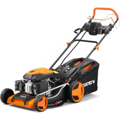 Afbeelding van FUXTEC Grasmaaier Benzine E Start 51cm Zelfrijdend / Zelftrekkend Achterwielaandrijving Mulchfunctie Opvangbak 60L FX RM5196eS