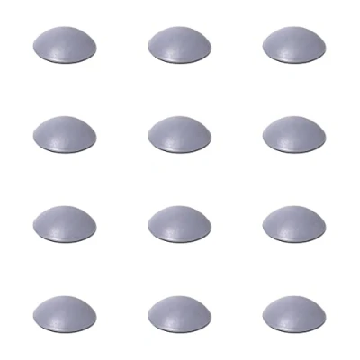 Afbeelding van 12 x sossai® zelfklevende deurbuffers Spot Zwart Doorsnede 40 mm Kleur: Grijs Wandbescherming voor deurkruk Muurbuffers, deurstoppers