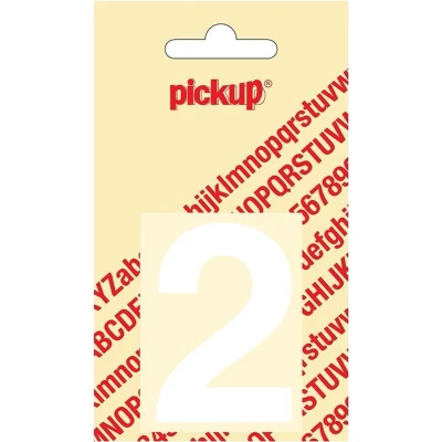 Afbeelding van Plakcijfer Helvetica 60 mm wit 2