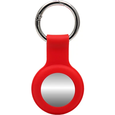 Afbeelding van Apple AirTag sleutelhanger Siliconen Hoesje hanger Rood