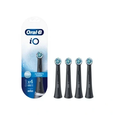 Afbeelding van Oral B iO Series Ultimate Clean Zwart Originele opzetborstels CrissCross borstelharen 4 Stuks