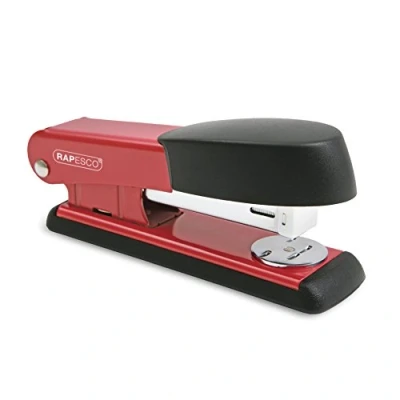 Afbeelding van Rapesco R53500R2 Bowfin halve strip nietmachine, 25 vel capaciteit, rood