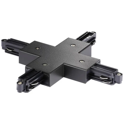 Afbeelding van Nordlux Link 230V railsysteemcomponenten X verbinder Zwart 86079903 Connector