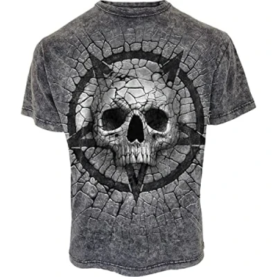 Afbeelding van Spiral Cracking Up Acid Wash T shirt, Zwart, S