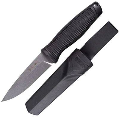 Afbeelding van Ganzo G806 BK 8CR14 roestvrijstalen mes met vast lemmet, ergonomische antislip handgreep, camping, jacht, vissen, EDC schede, zwart