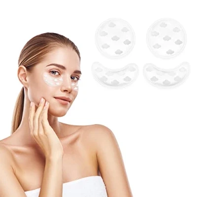 Afbeelding van Navaris gel eyepads en kompressen Anti wallen donkere kringen Herbruikbare oogpads voor warm koud gebruik Ontzwellend oogmasker