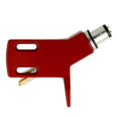 Afbeelding van THAKKER CHS 13 Gehoekte Headshell van lichtgewicht aluminium Rood SME Connector voor rechte toonbogen incl. kabels