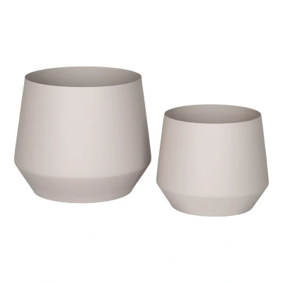 Afbeelding van Trofa Flower Pot Pot, steel, sand, set of 2