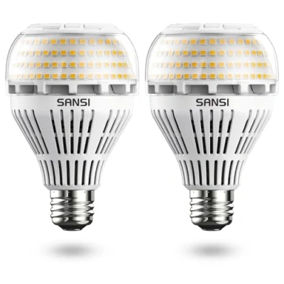Afbeelding van SANSI E27 LED lamp, 22W vervangt 200W gloeilamp, Edison schroef 3000 Kelvin wit, lumen superheldere lampen voor keuken, woonkamer, werkplaats, niet dimbaar, 2 stuks