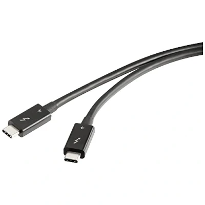 Afbeelding van Renkforce Thunderbolt kabel 4 (USB C) stekker, stekker 0.80 m Zwart Afgesch