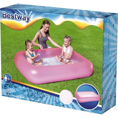 Afbeelding van Bestway Zwembad 1 ring opblaasbare bodem 165x104x25cm Roze