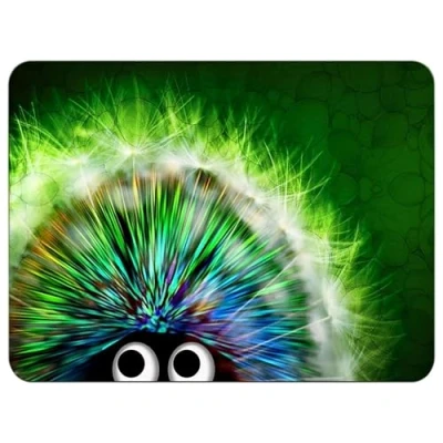 Afbeelding van Silent Monsters Muismat Grootte S (24 x 20 cm), Mouse Pad Design: Groen Egel, Laser Besnoeiing Rand, voor Bureau en Gaming, Mousepad Antislip rubberen basis