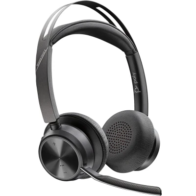 Afbeelding van POLY Voyager Focus 2 Headset met oplaadstatief USB A zwart