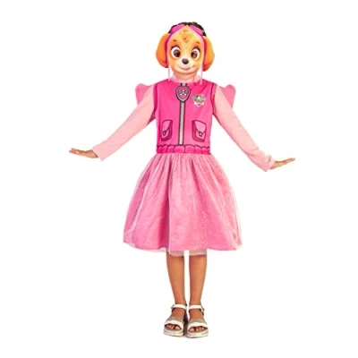 Afbeelding van Skye costume disguise girl official Paw Patrol (Size 3 4 years) with mask