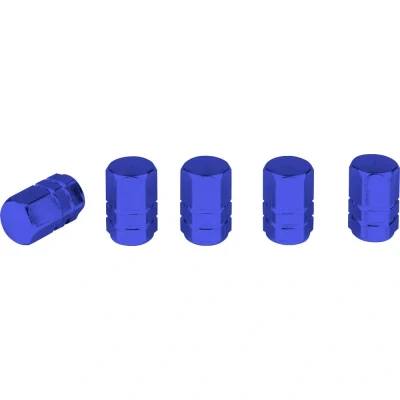 Afbeelding van Eufab Ventielkap Set van 5 stuks Blauw