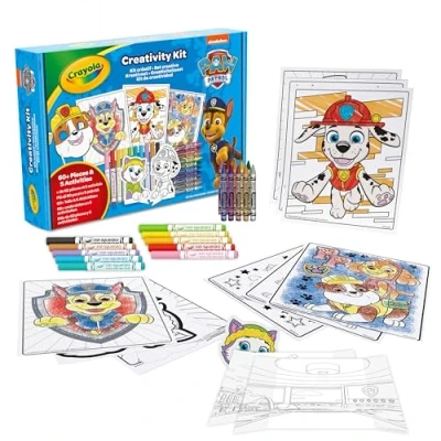 Afbeelding van Crayola Paw Patrol creatieve set 5 activiteiten, met kleurplaten, viltstiften, waskrijtjes, 60 stuks, cadeau voor jongens en meisjes, vanaf 4 jaar, 04 2940