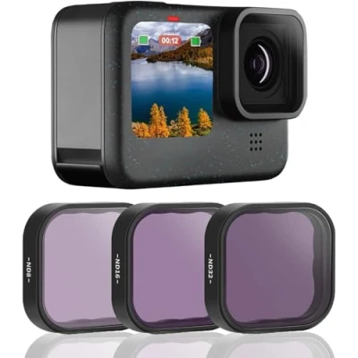 Afbeelding van AuyKoo 3 STKS Lens Filter ND8 ND16 ND32 voor GoPro Hero 12/11/10/9, Neutrale Dichtheid Protector Kit 12/11/10/9 Accessoires