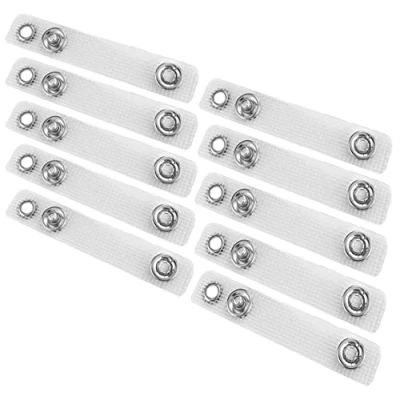 Afbeelding van WEBBOMB 10 stuks vinylstrap, geweven versterkte sleutelkoorden &amp; sleutelbanden, clip met metalen drukknop voor bevestiging ID kaarthouder, naamplaatjes, kaarthoezen