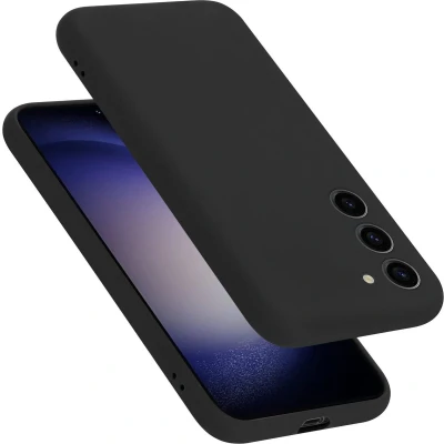 Afbeelding van Cadorabo Hoesje geschikt voor Samsung Galaxy S24 PLUS in LIQUID ZWART Beschermhoes gemaakt van flexibel TPU silicone Case Cover