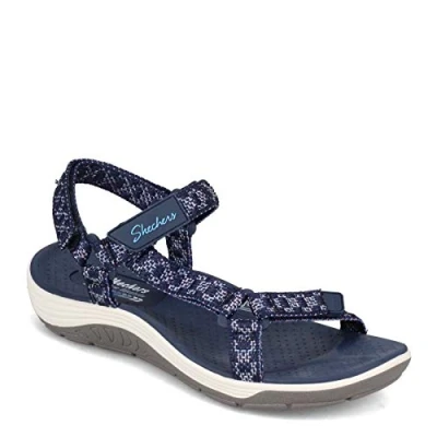 Afbeelding van Skechers Dames Reggae Cup My Bestie Sandaal, Navy Gebreide Tpu, 38 EU