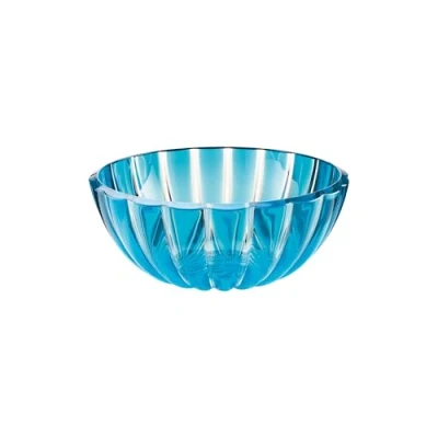 Afbeelding van Guzzini Kom slakom container L 25 cm ronde coltrui 29690248 transparant blauw biologisch kunststof 3000 cc vaatwasser
