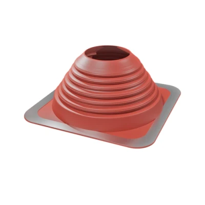 Afbeelding van Doorvoermanchet 0 45 Ø127 230 mm rood (304 x 304 mm) silicone
