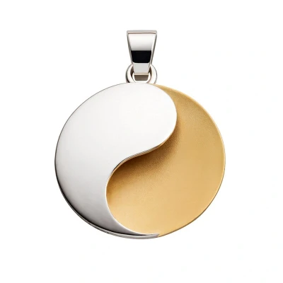 Afbeelding van Hanger yin yang zilver verguld