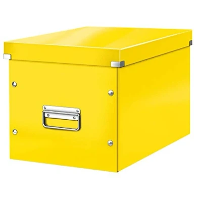 Afbeelding van Leitz Click Store kubus grote opbergdoos, geel