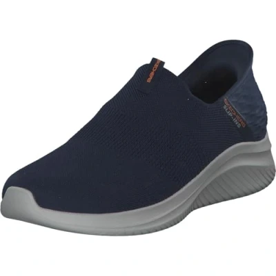 Afbeelding van Skechers 232450 Nvy Sneakers voor heren, Navy gebreide rand, 45.5 EU
