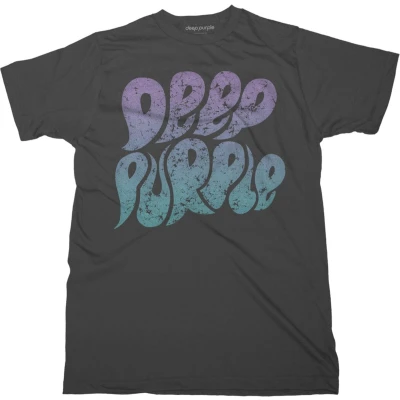 Afbeelding van Deep Purple Bubble Logo Heren T shirt 2XL Zwart