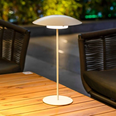 Afbeelding van Newgarden Sardinia LED oplaadbare lamp IP44 wit 30 cm