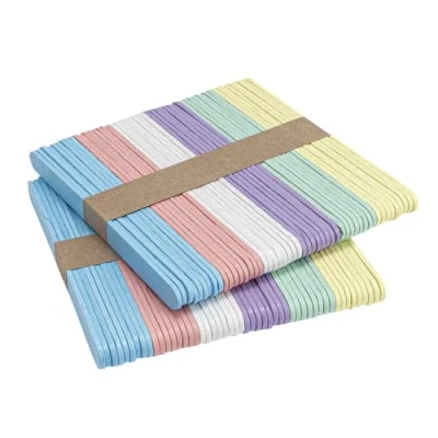 Afbeelding van Ideen mit Herz Houten stokjes ijsstokjes knutselhout pastel 6 kleuren 11,4 cm lang 1 breed 200 stuks