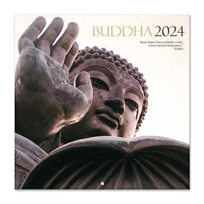 Afbeelding van Grupo Erik Kalender 2024 The Buddha wandkalender 12 maanden Broschürenkalender 30x30 cm Fsc gecertificeerde +Bonus 4