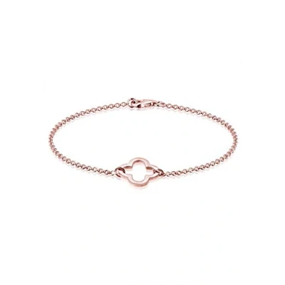 Afbeelding van Elli Clover LEAF Armband roségoldcoloured, Dames, Maat: 18, Roségold coloured