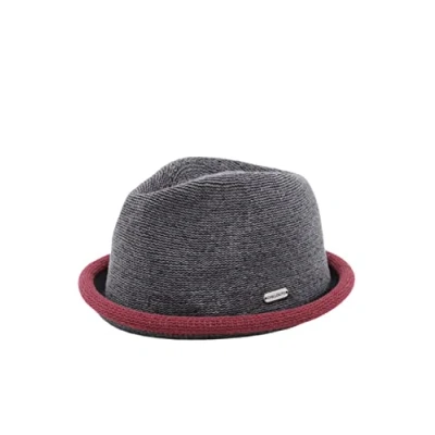 Afbeelding van CHILLOUTS Boston hoed voor dames, 21 grijs/bordeaux, S/M