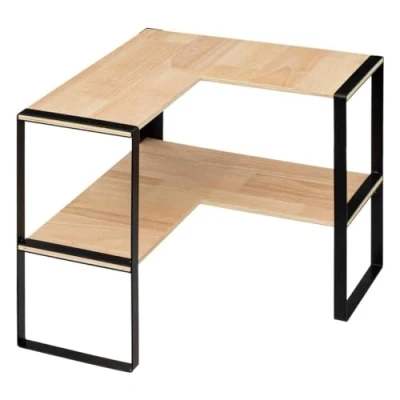 Afbeelding van 5Five Keukenrek aanrecht organiser metaal hout 40 x 35 cm  opbergrek Keukenkastorganizer