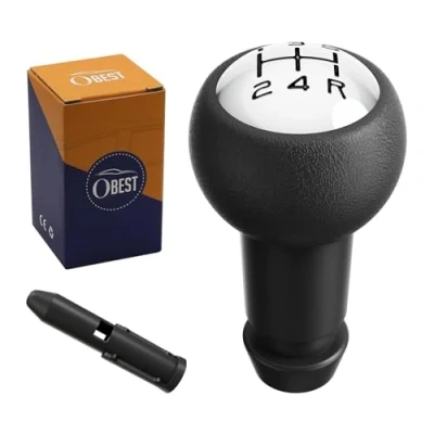 Afbeelding van OBEST Versnellingspook voor auto, 5 versnellingen schakelknoppen met adapter Peugeot 206 207 208 306 307 309 406 106 205 1007 3008 Citroën C1 C2 C3 C4 Picasso