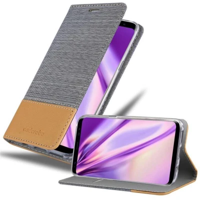 Afbeelding van Cadorabo Hoesje geschikt voor Samsung Galaxy S8 PLUS in LICHTGRIJS BRUIN Beschermhoes met magnetische sluiting, standfunctie en kaartvakje Book Case Cover Etui